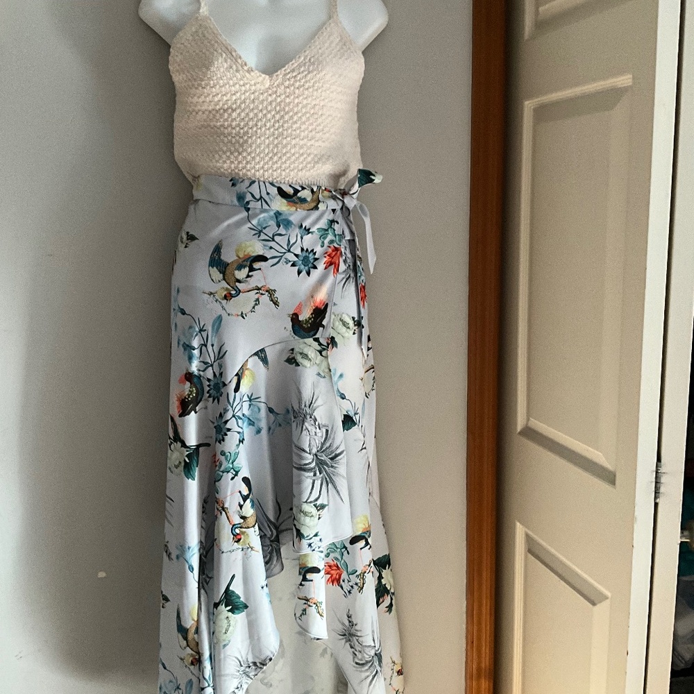 Context, exclusively at Lord and Taylor birds print skirt